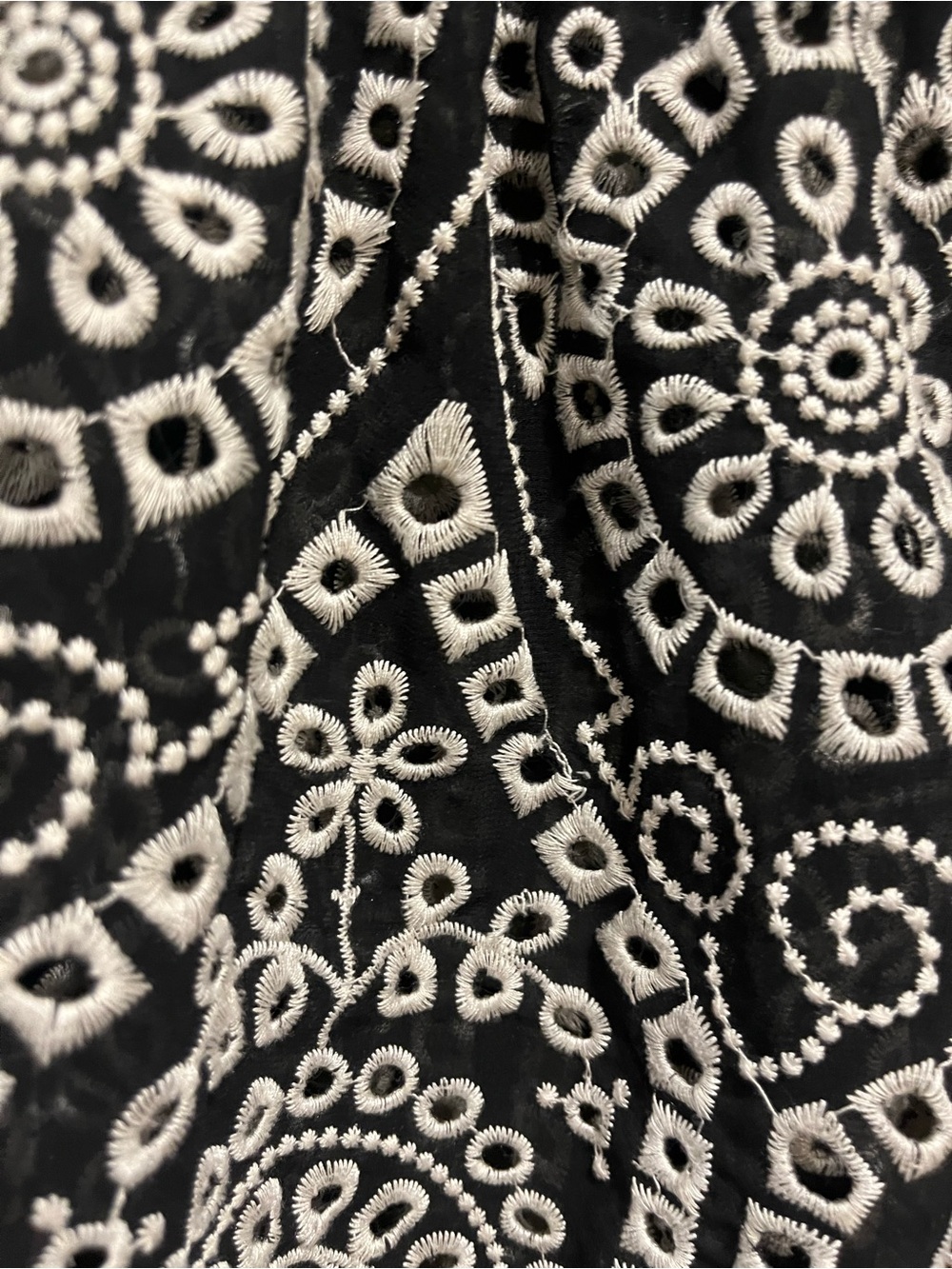 Anthropologie Akemi + Kin Eyelet Embroidered Babydoll Swing Dress Sz 10 - Picture 9 of 12